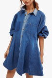 Classic Button-Front Denim Dress