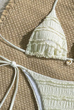 Textured Tie-String Bikini Set