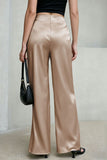 High-Waist Wide-Leg Casual Pants