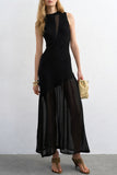 Panel Knit Maxi Dress
