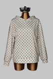 Polka Dot Side Stripe Hoodie Sweatshirt