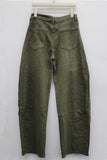 Side Button Detail Wide-Leg Pants
