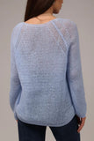 Sheer V-Neck Loose Knit Sweater
