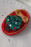 Crochet Christmas Tree and Bow Hair Clip