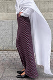 Plaid Pattern Maxi Skirt