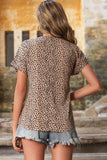 V-Neck Leopard Print Blouse