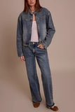 Classic Zip-Front Denim Jacket