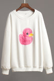 Cute Duck Graphic Oversized Sweatshirt