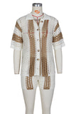 Stylish Short Set with Buttoned Top