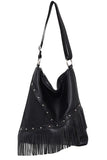Fringe Accented Sling Bag