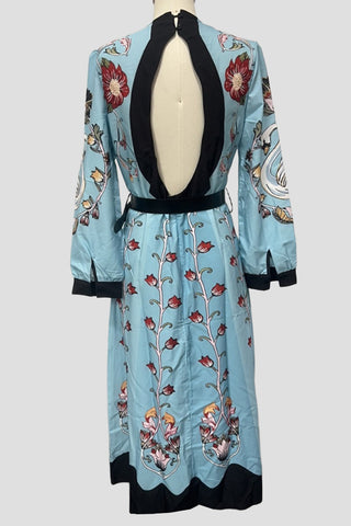 Floral Print V-Neck Casual Dress