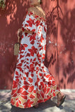 Off-Shoulder Floral Vacation Dress