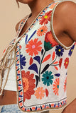 Floral Vest with Tie Closure