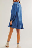 Classic Button-Front Denim Dress