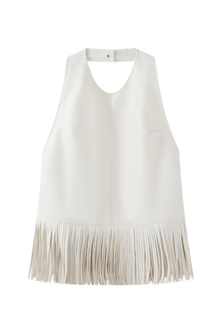 Fringe Hem Sleeveless Tank