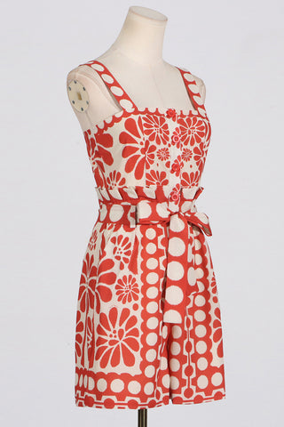 Floral Tie-Waist Button Romper