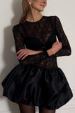 Lace Long Sleeve Bubble Dress