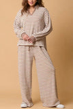 Striped Wide-Leg Pants Set