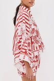 Striped Floral Short Set
