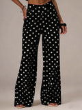 Polka Dot Wide Leg Jeans