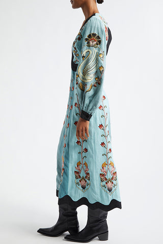 Floral Print V-Neck Casual Dress