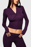 Graphic Zip-Up Hoodie and Flare Pants Set