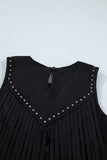 Studded Fringe Sleeveless Tank Top