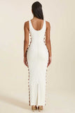 Square Neck Side-Cutout Maxi Dress