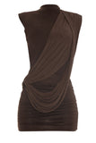 Draped Design Casual Dress