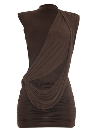 Draped Design Casual Dress