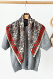 Paisley and Polka Dot Print Square Scarf