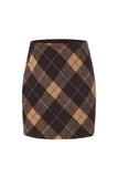 Plaid High-Waist Bodycon Midi Skirt