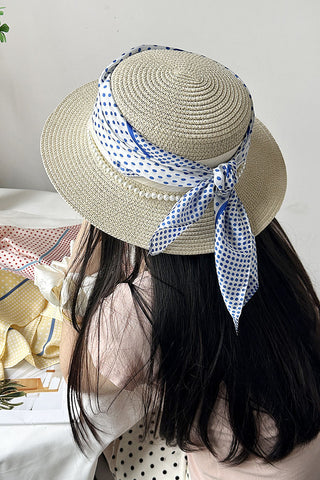 Polka Dot Square Scarf with Border