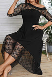 Asymmetrical Lace Casual Dress