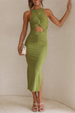 Cut-Out Midi Dress