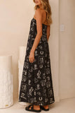 Strapless Floral Maxi Dress