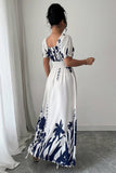 Floral Print Puff Sleeve Dress