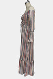 Off-Shoulder Patterned Maxi Dress