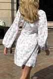 Floral Long-Sleeve Casual Dress