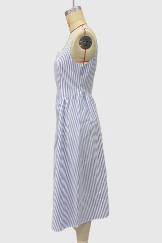 Striped Sleeveless Casual Dress
