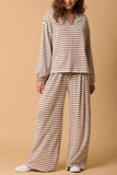 Striped Wide-Leg Pants Set