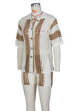 Stylish Short Set with Buttoned Top