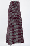 Plaid Pattern Maxi Skirt