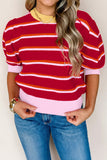Striped Puff Sleeve Sweater