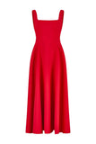 Square-Neck Midi Dress