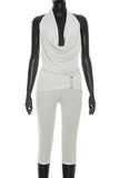Halter Neck Pants Set