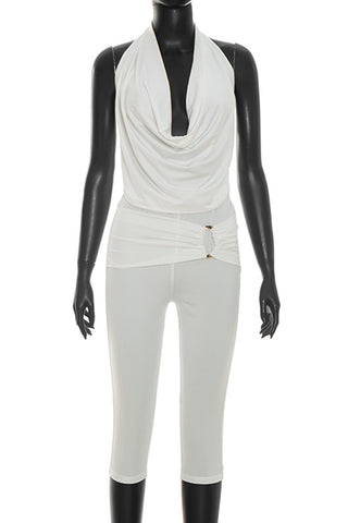 Halter Neck Pants Set