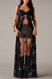 Lace Sweetheart Cutout Maxi Tank