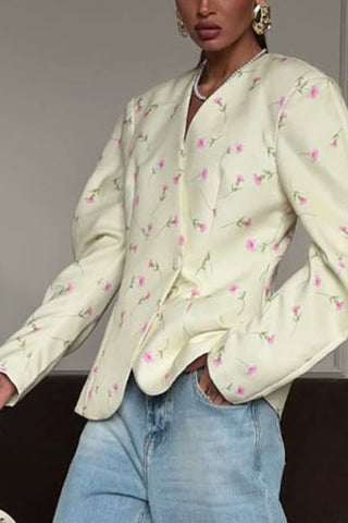 Elegant Floral Blazer