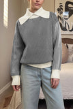 Striped Collared Sweater